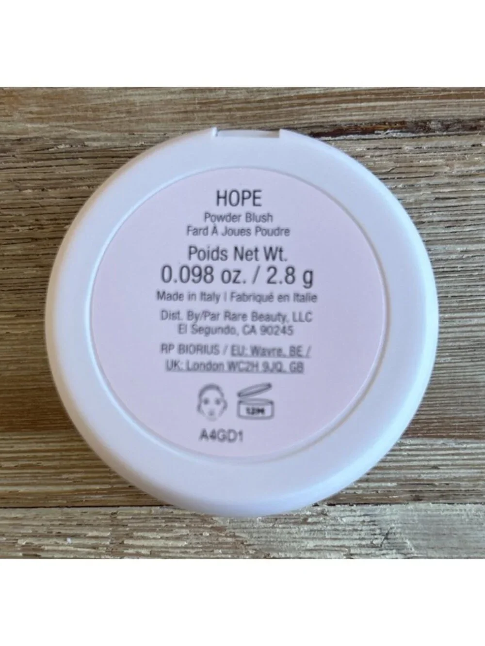 Rare Beauty Soft Pinch Luminous Powder Blush - HOPE - Full Size .098 oz  NEW